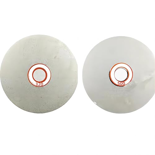 ENLAYER - Juego de discos de pulido de diamante, 2 unidades, disco de pulido de diamante de 4 pulgadas, rueda de grano 320500, herramienta de disco
