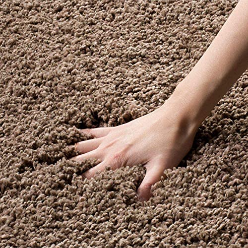 Image of CD Carpet Anti Slip Shaggy Fluffy Fur Rugs and Carpet for Living Room Bedroom Kids Room Plain Circle Carpets for Home with 2 Inch Thickness (Color Beige BC Size 7x7 Feet Round)