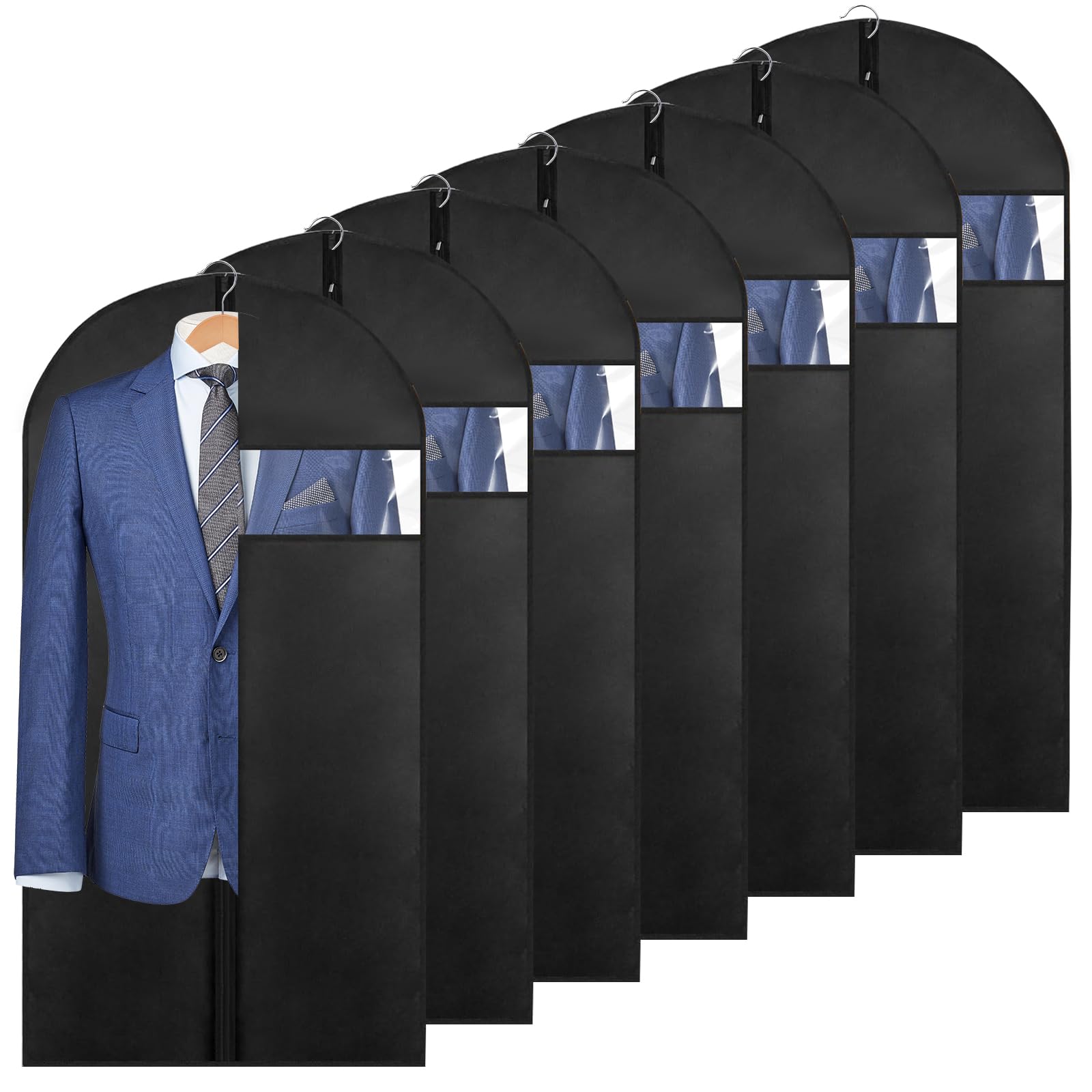 Garment Bag Suit Bag for Storage 40 inch Washable Suit Cover for T-Shirt Jacket Suits Coats 7 packs