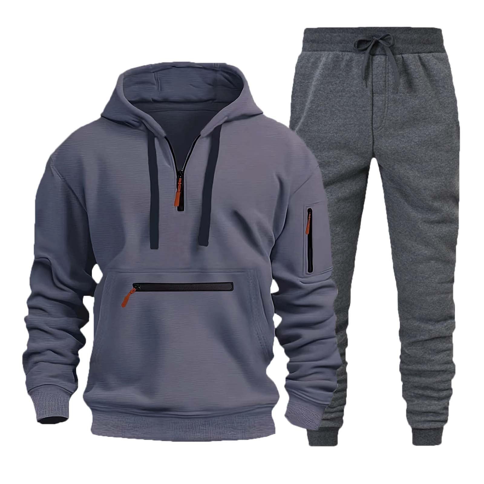 Tute Uomo Tuta Uomo Felpa Tuta Nera Xs Felpata Senza Cappuccio Invernale Cotone Donna Grigia Felpata Completa Completa Cotone Invernale Caldo Da Casa Donna Palestra Inverno Calda Da Palestra 4Xl