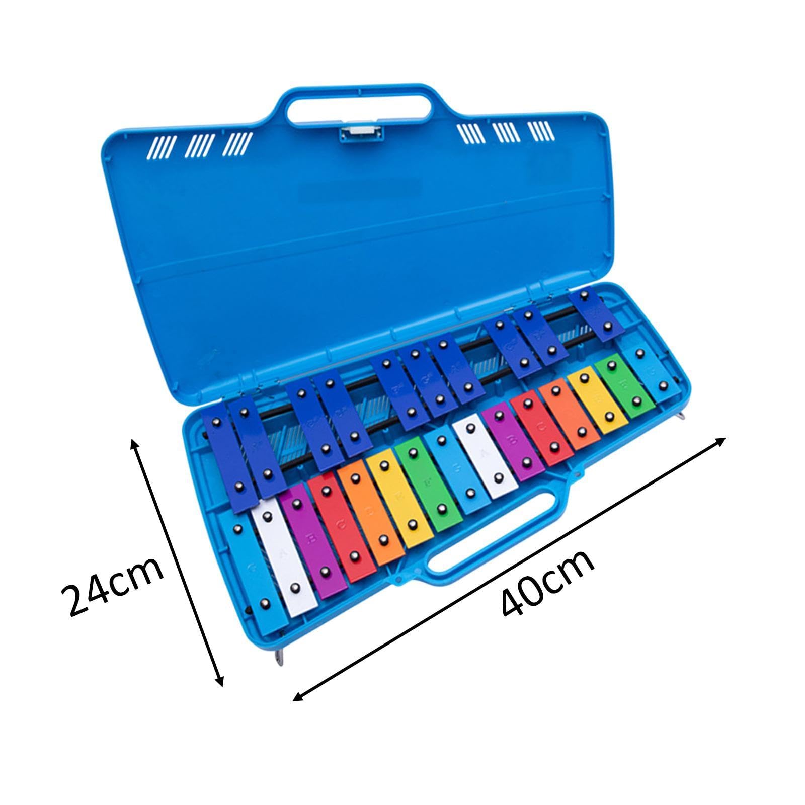 Generic Xilófono para Niños, Juguete Educativo Musical para Motricidad Fina, Aprendizaje Temprano, Xilófono de 25 Notas, Carillón para Banda Infantil, Azul