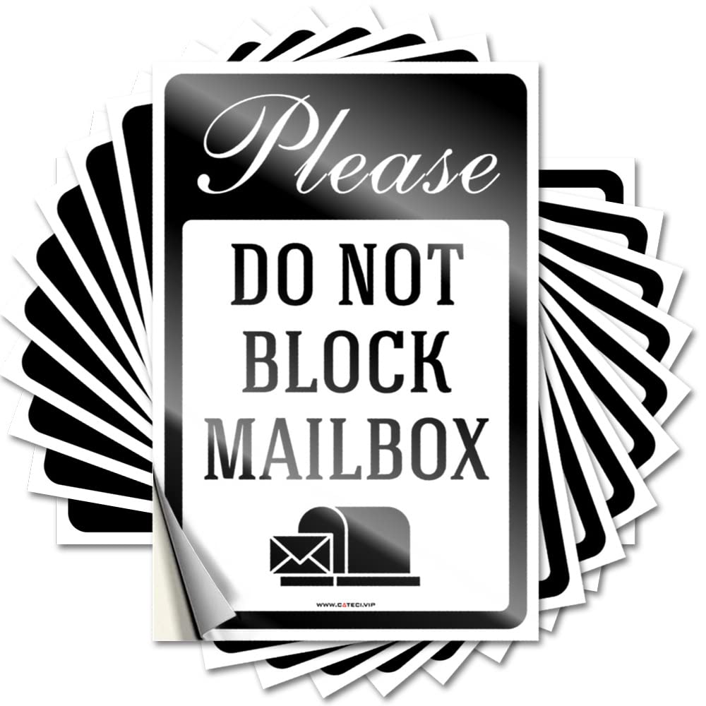 Saying Goods Durable Vinyl - Please Do Not Block Mailbox Sweet for Car Use(6X9CM)