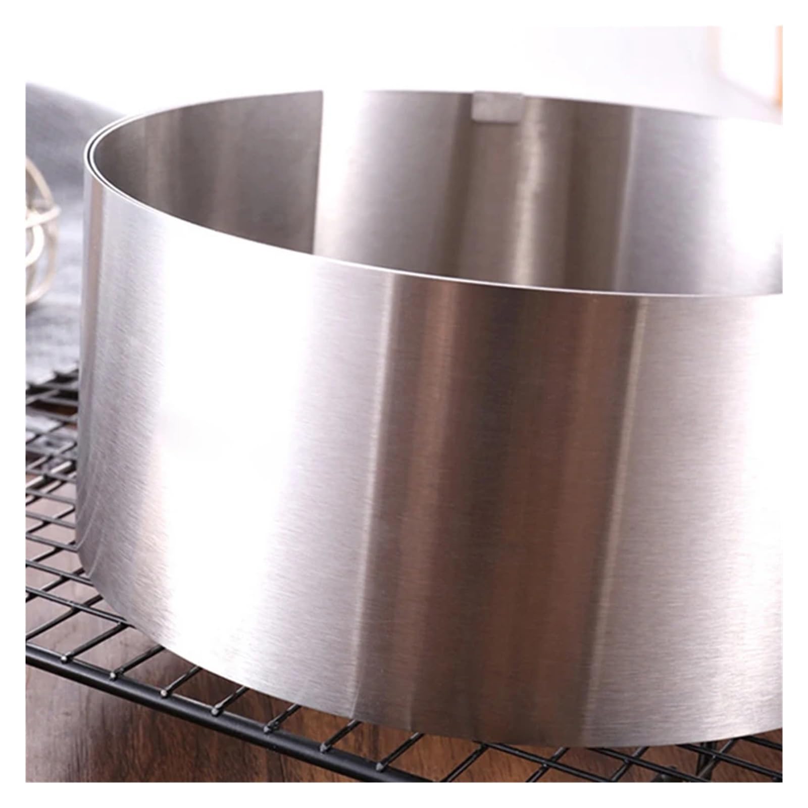 Edelstahl Mousse Ring 6-12 Zoll Edelstahl Skalierbarer Mousse-Kreis Einstellbarer Kuchenkreis Backform Haushaltsküchenwerkzeuge Zubehör