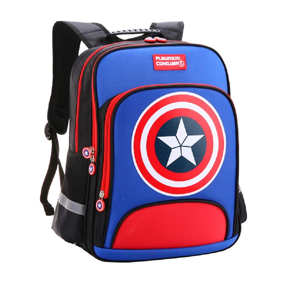 TCXOOLonme damdos Backpacks Captain America Children Primary Schoolbag School Bags Teenager Student Backpack Dayback Waterproof, Sky Blue, Large, 1