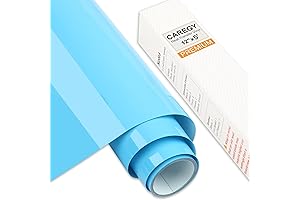 CAREGY Light Blue Iron on Vinyl Roll HTV (12''x5'')