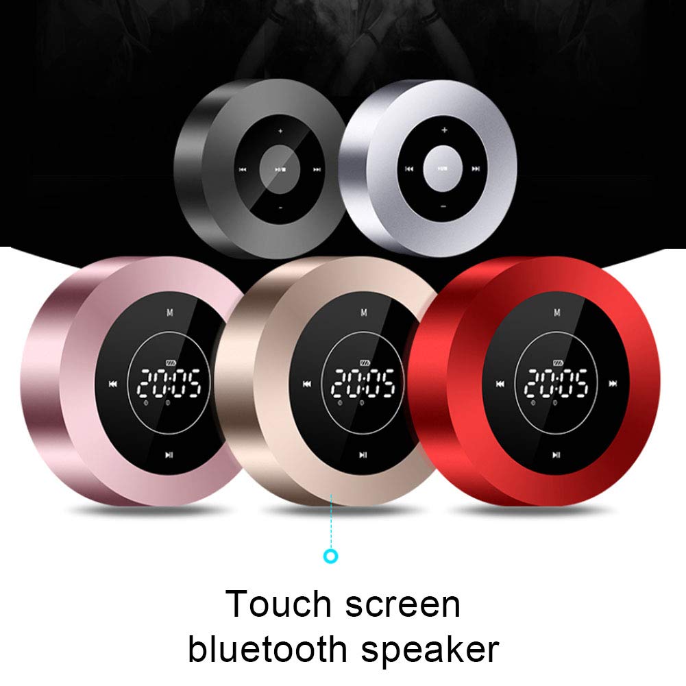 Speaker Bluetooth Manos Libres Altavoz Bluetooth Altavoz Bluetooth Despertador Pantalla Táctil Inteligente Botón Táctil de Luz Suave Altavoces Multifuncionales,Gris