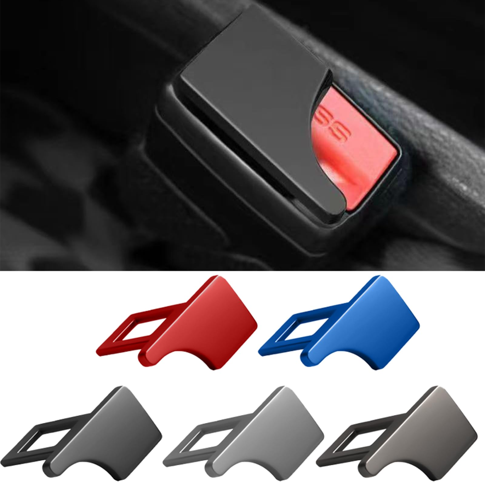 4 Pezzi Clip per Cintura di Sicurezza con Clip per Cintura di Sicurezza per Guida Comoda per Auto, Camion, Clip per Cintura di Sicurezza