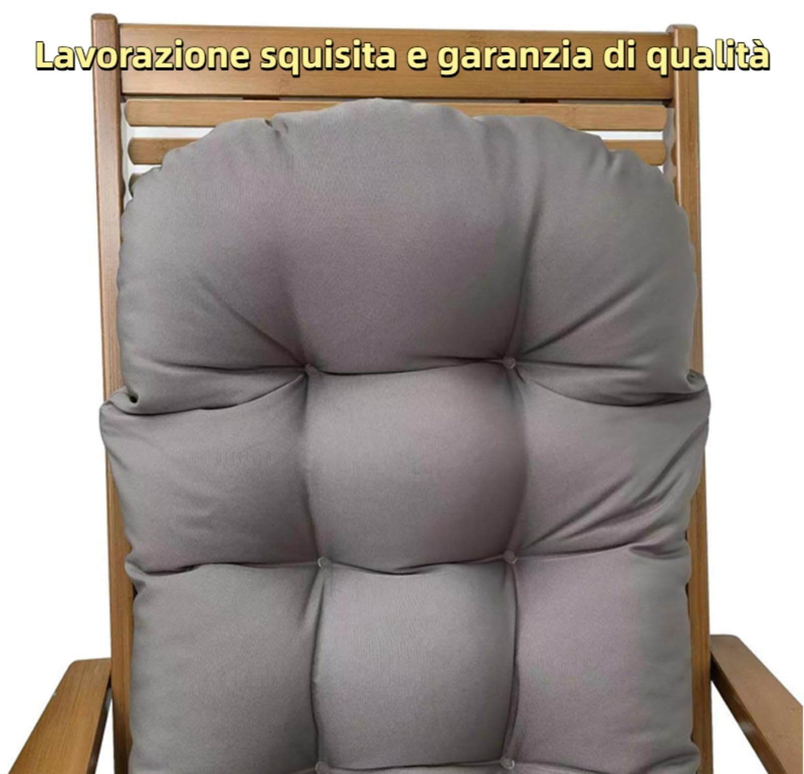 Comodo cuscino reclinabile in legno – spesso e morbido cuscino da viaggio per interni ed esterni, perfetto per spiaggia, giardino, vacanze, viaggi estivi e attività ricreative.