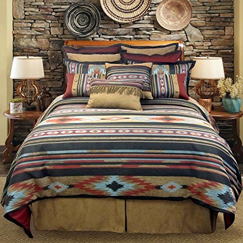 Veratex Santa Fe Collection 100% Polyester Bedroom Comforter Set, King Size, Southwestern