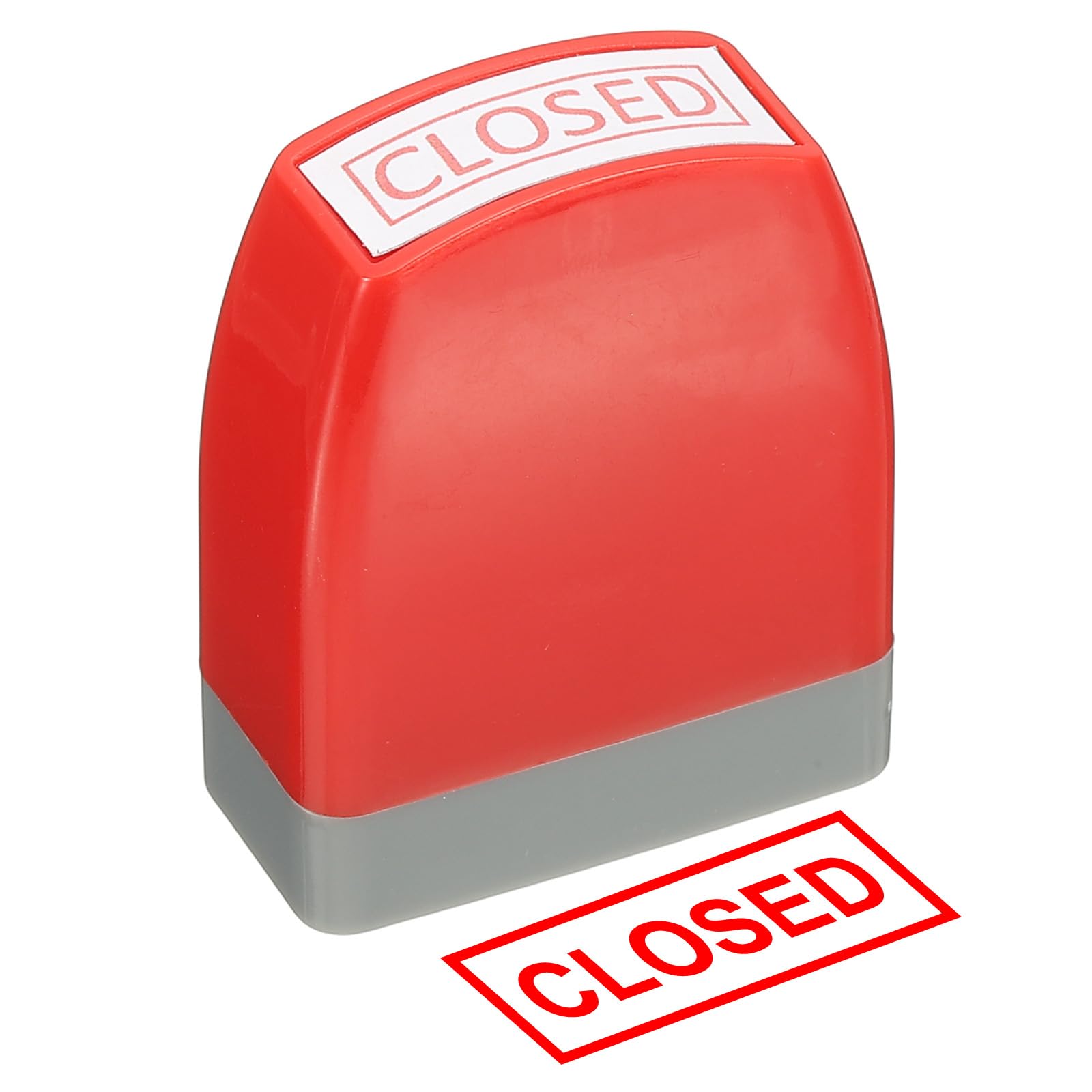 PATIKIL Closed Notice Stamp Self Inking, Red Ink Office Pre Inked Message Stamp for Business, Red