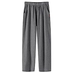 Mens Sweatpants Baggy Relaxed Fit Breathable Pajama Casual Wide Leg Classic Workout Summer Pants with Pockets