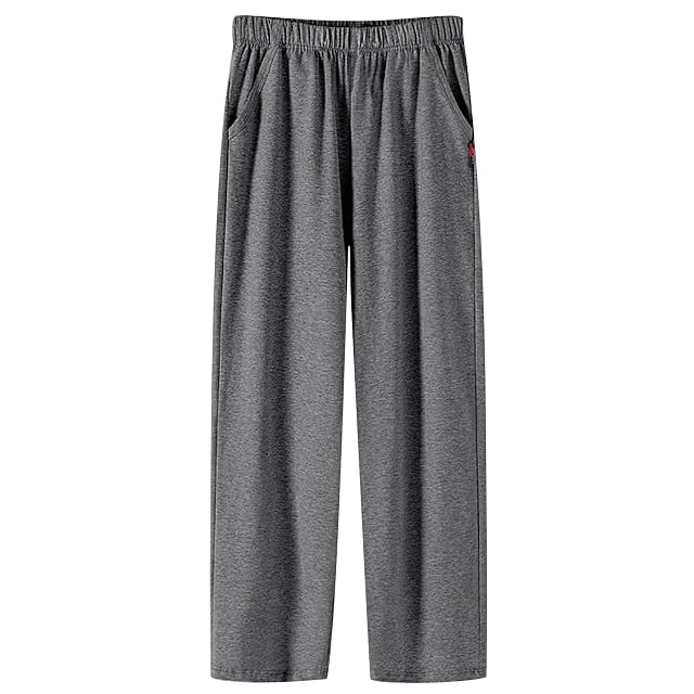 Mens Sweatpants Baggy Relaxed Fit Breathable Pajama Casual Wide Leg Classic Workout Summer Pants with Pockets