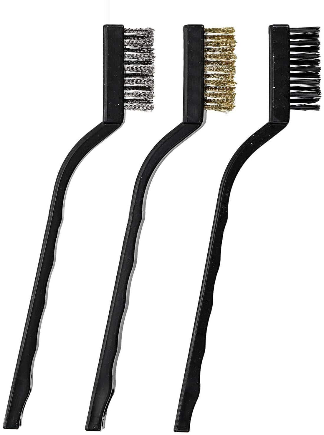 Sky Vogue Different Material Multipurpose Cleaning Brush Set, Hard Bristles, Firm Handle Grip for Scrubbing, Removing Rust, Welding Slag (Stainless Steel Brush + Brass Brush + Nylon Brush) Set of 3 (B08V4Z8DWW) Amazon Price History, Amazon Price Tracker