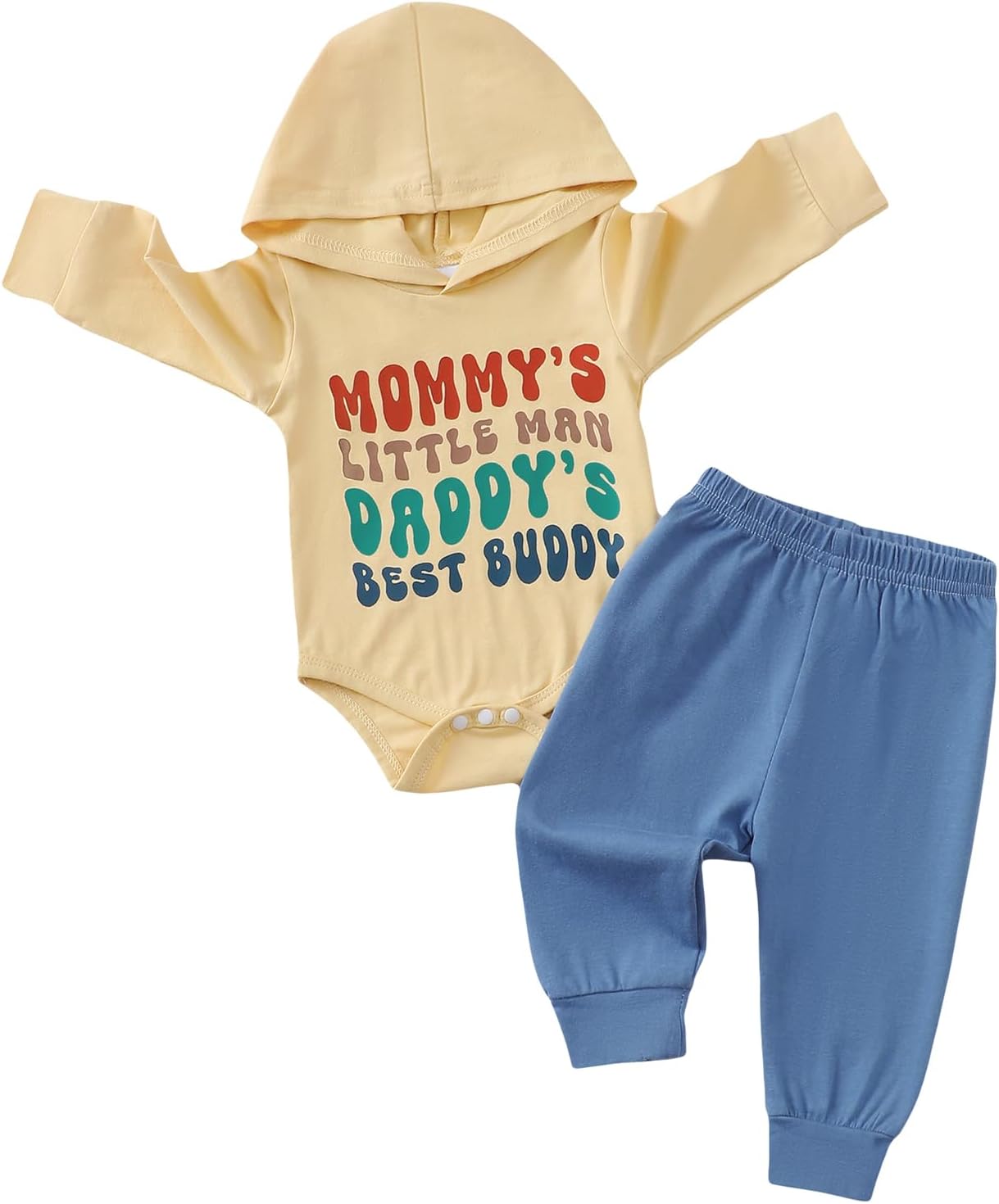 Baby Boy Clothes Newborn Boy Outfits Infant Letter Print Long Sleeve Romper Hoodies Pants Fall Winter Outfits