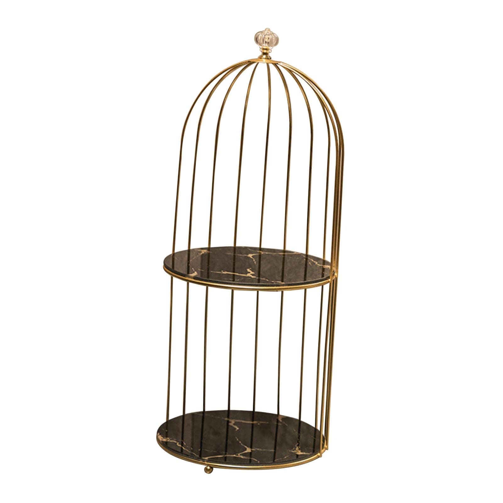 Estante de perfume para maquillaje, joyería, bandeja para cremas, color negro y dorado, 2 niveles