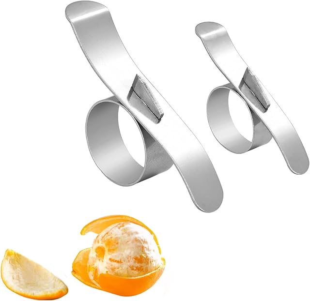2pcs Orange Peeler Stainless Steel Citrus Peeler Fruit Peeler for Lemon and Shaddock Fruit Peelers Tool Grapefruit Peeler Portable Kitchen Gadget
