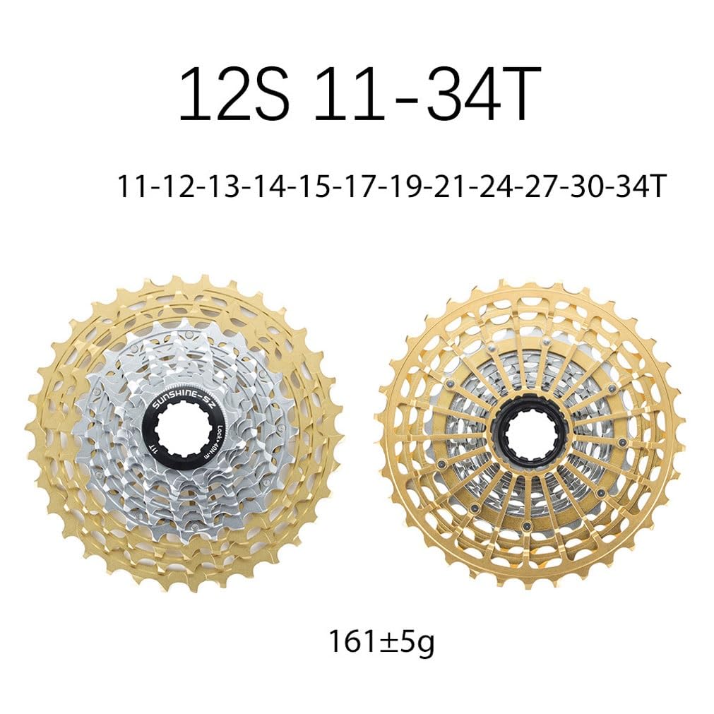 Cassette De Bicicleta De Carretera De 12 Velocidades 11-28T/30T/32T/34T/36T Piñones De Cassette Ultraligeros Oro Plata HG Accesorios De Bicicleta De Velocidad Variable