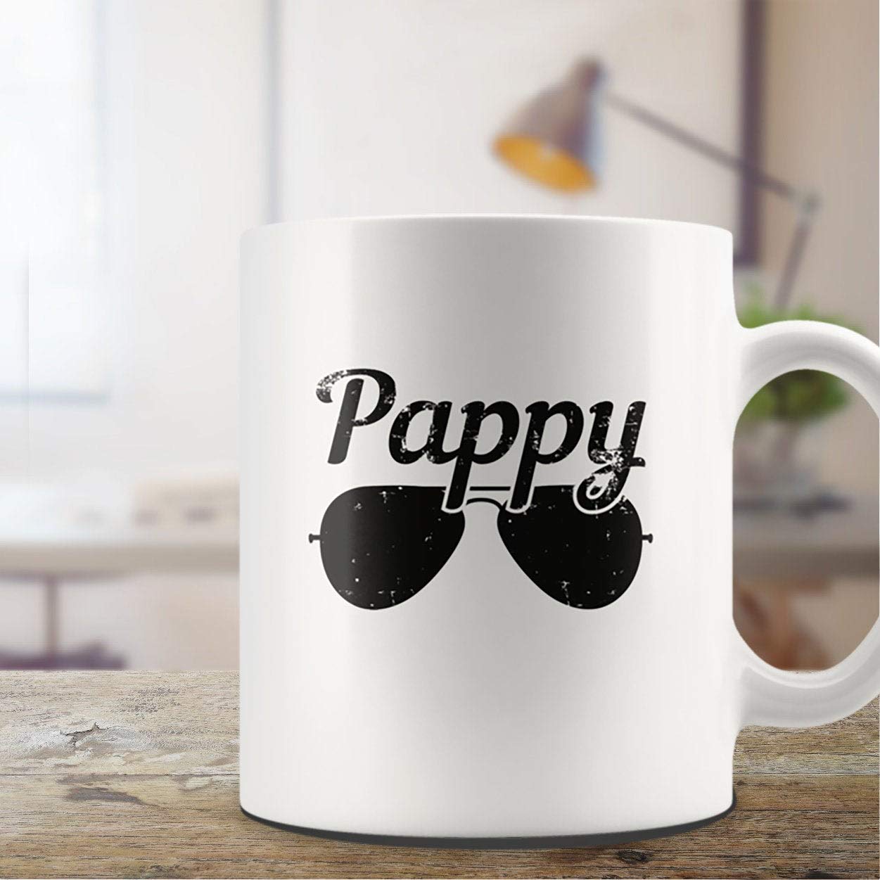 Pappy Mug Gift Pregnancy Reveal Birth Announcement Baby Shower Present New Baby Coffee Mug Sunglasses Tea Cup