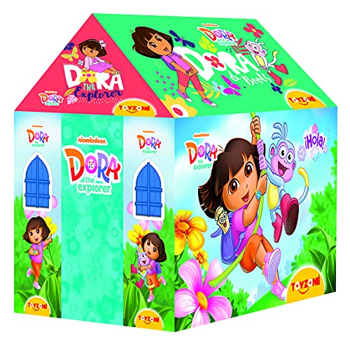 Toyzone Dora Tent House 5” -45663 | Kids Play Tent House | Dora Kids Tent | Jumbo Size Extremely Light Weight | Outdoor & Indoor Play Tent with LED | Easy to Assemble | Boys & Girls age 3 + Years and Above