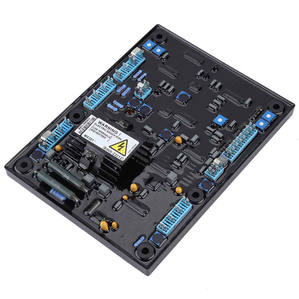 Regolatore di tensione, MX321 AVR Regolatore di tensione automatico con funzione di protezione integrata a bassa velocità, sovraeccitazione, sovratensione, sovracorrente, LAM