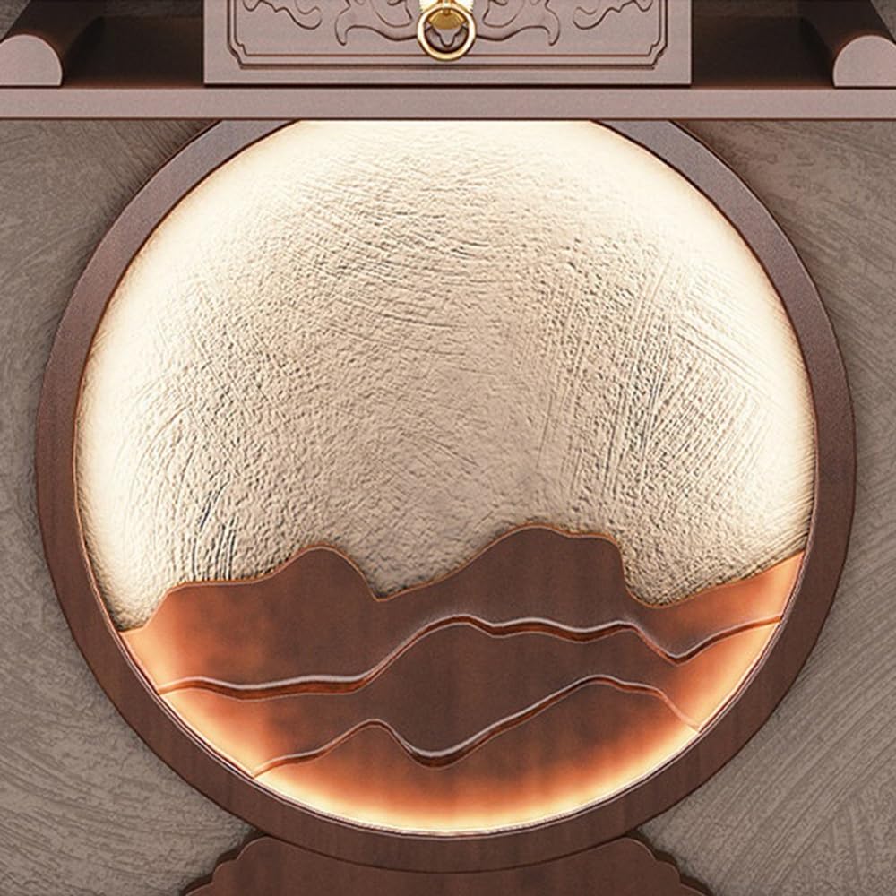 Tavola d'altare cinese Tavolo d'accento con cassetto LED Mountain | Scrivania decorativa(M)
