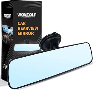 Rear View Mirror Universal Rearview Mirror Interior Anti-glare RearView Mirror with Suction Cup Car Accessories for Car Truck SUV Boats 9.76"(248mm)