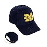 University of Michigan Baseball Hat Wolverines UM U of M Brimmed Embroidered Hats Cap Adjustable Cloth Strap Adult (Style G1) Blue