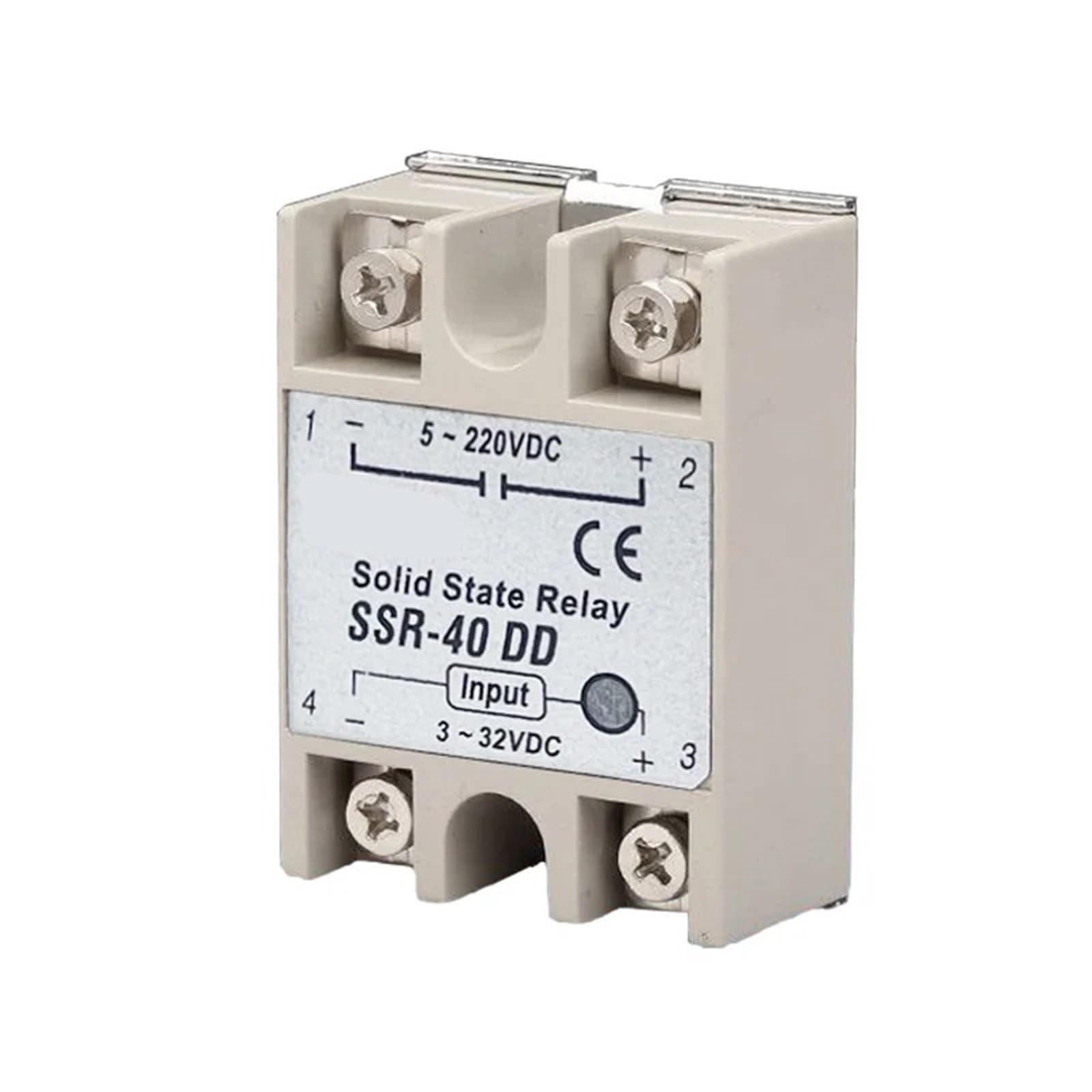 1Pcs Solid State Relay SSR-10DD SSR-25DD SSR-40DD SSR-60DD 60A 75A 100A 3-32V to 25-220 SSR 60DD 75DD 100DD(10DD)