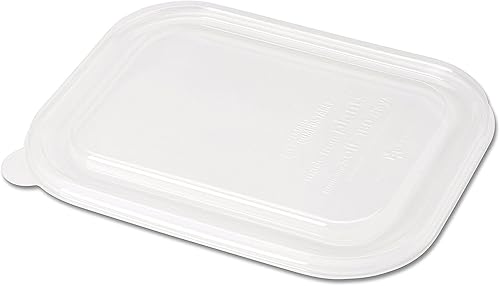 100% Compostable Tray Lids by World Centric, Made from Ingeo, Tray Lids, 8" x 6"