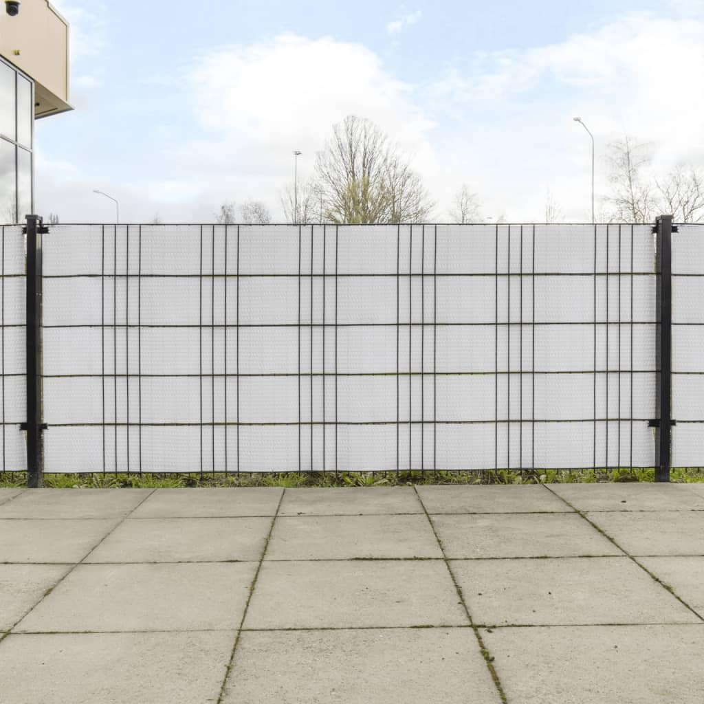 Tidyard Paravents de Balcon 10 pièce Blanc 255x19 cm résine tressée, Pare-Vue Brise Écran d'intimité de Jardin, Brise-Vue pour Balcon, Extérieur, Terrasse