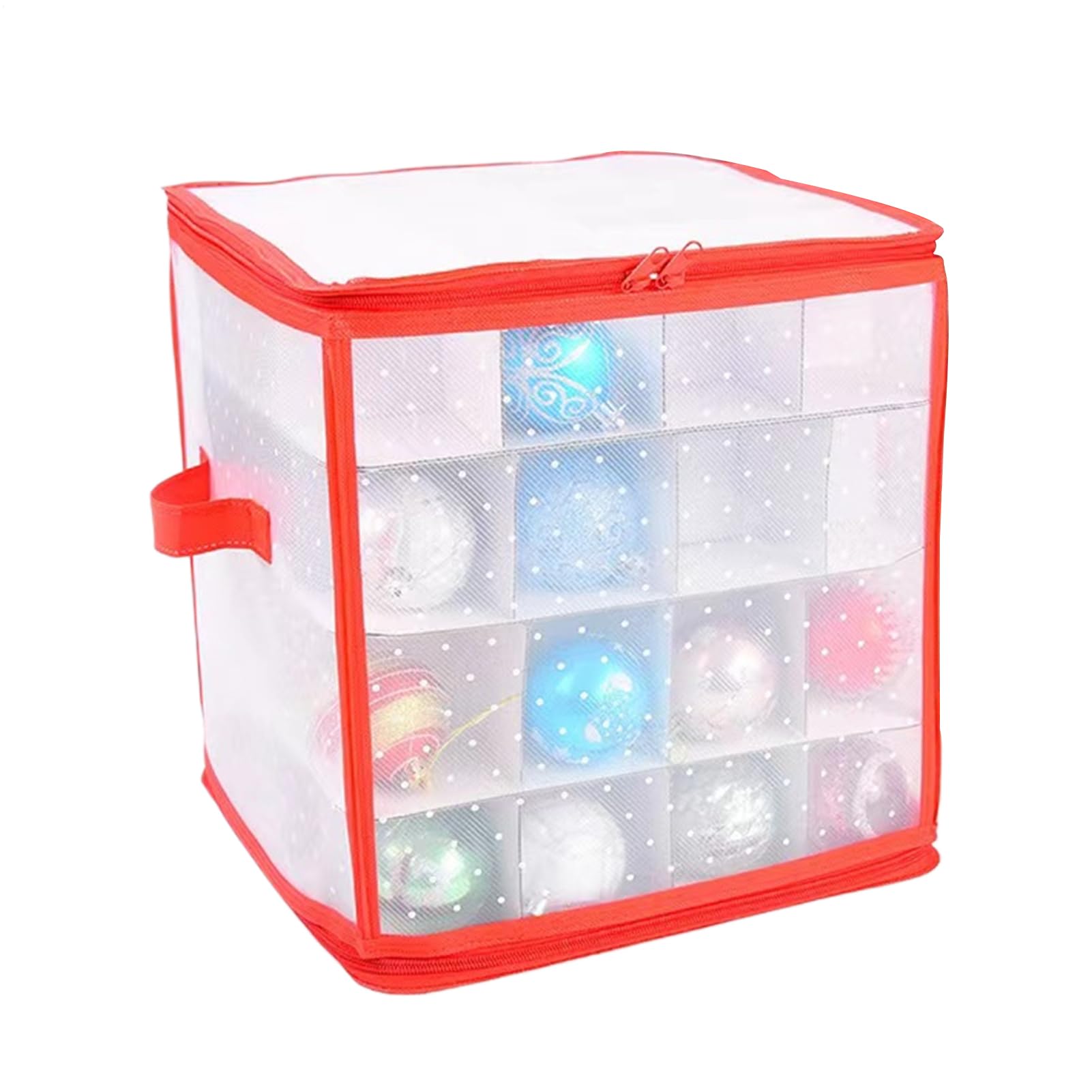 Boîte de rangement pour décorations de Noël à 64 cases boîte imperméable sous lit