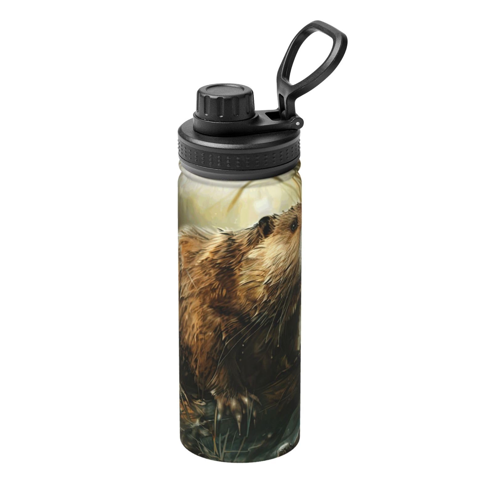 Kfjghhl Insulated Stainless Beaver Steel Water Bottle For Sport Gym Travel Leak Camping Hiking Hydration
