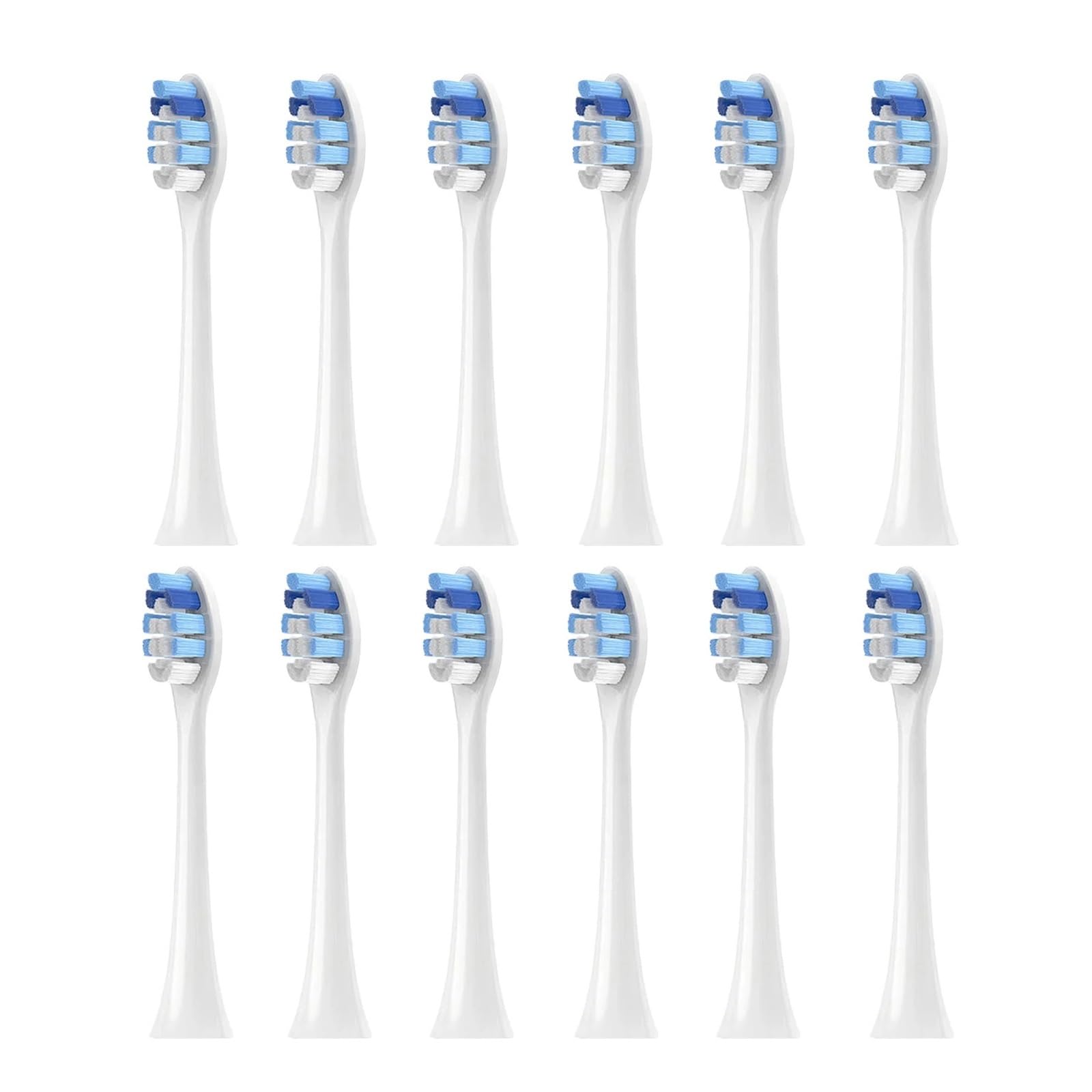 Testine di ricambio for spazzolini da denti Pezzi di ricambio elettrici(12pcs White)