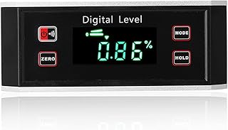 Portable 4 * 90Â° IP54 Waterproof Dustproof Level High Precisions Angle Finder Digital Protractor Inclinometer Digital Level LCD Display Absolute Measurement/Relative Measurement Data Hold Function