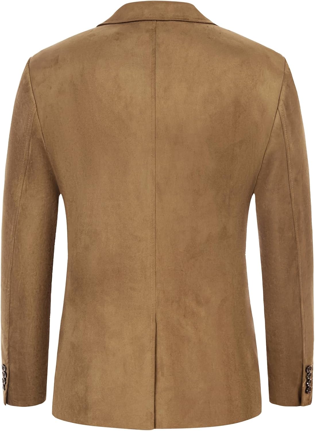 PJ PAUL JONES Mens Blazer Jacket Faux Leather Suit Jacket Casual 2 Buttons Suede Sport Blazer Coat with Pockets - Image 2