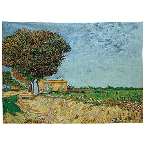 Amazon Co Jp 北欧油絵 タペストリー 自然風景 背景布 田舎田野 大判 壁掛け 風景画タペストリー 多機能壁掛け モダンなアート 布ポスター 模様替え 部屋 窓 カーテン 新居祝い お店 個性ギフト A01 70cm 100cm 6 Mランプ ホーム キッチン