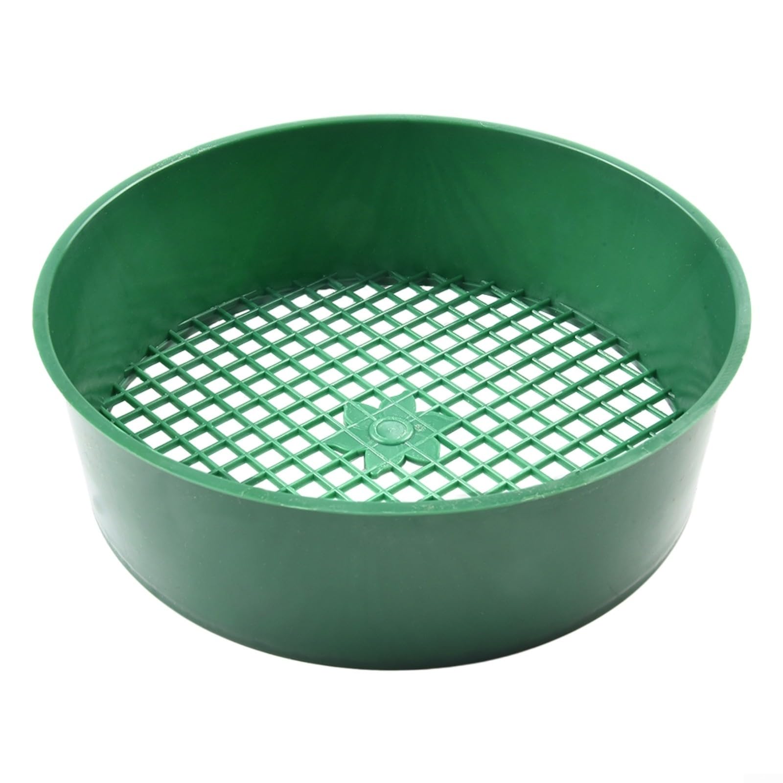MIKMLYZE Garden Soil Sieve Set of 2 Lightweight Plastic Mesh Screens 16cm Diameter with 6mm Holes for Filtering Sand Compost Medium and Small Stones For Ideal for