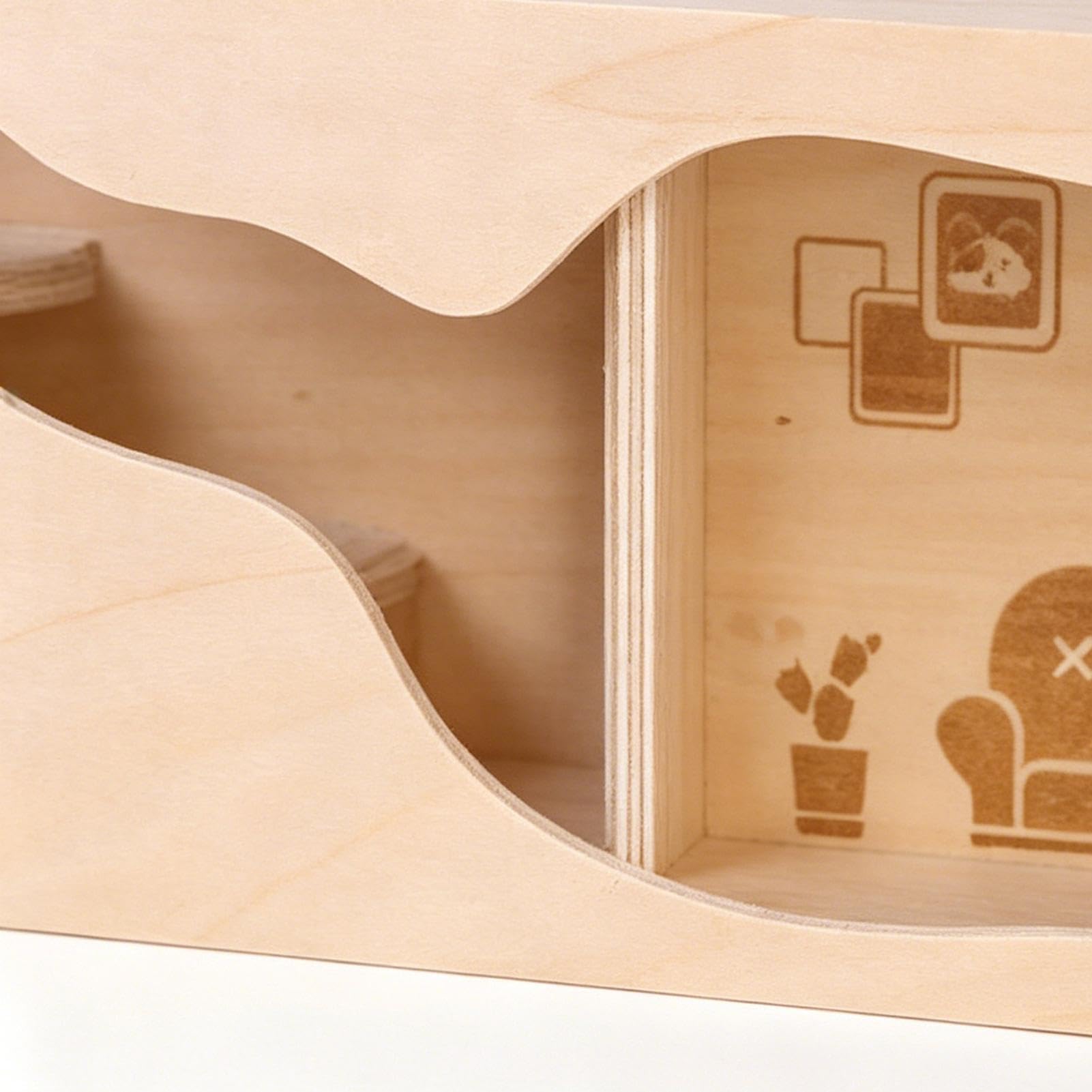Generisch Hamsterkäfig Aus Holz -Tunnel-Beschäftigungsspielzeuge