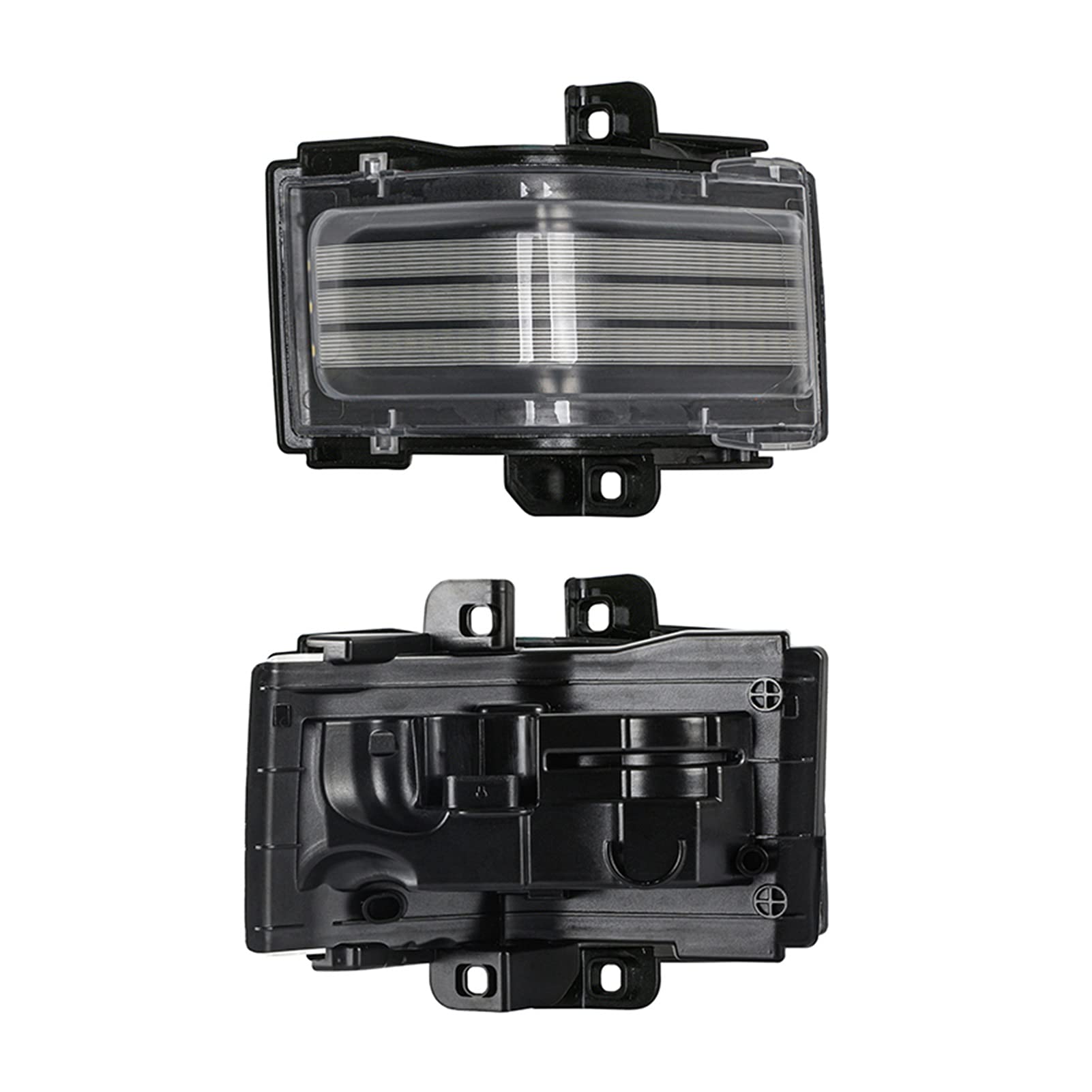2 szt. Światło do pakowania z dynamicznym bursztynowym lustrzanym kierunkowskazem płynąca woda migacz, dla Forda, F250/F350/F45 Super Duty Światło kierunkowskazu samochodowego(Dynamic Clear ca