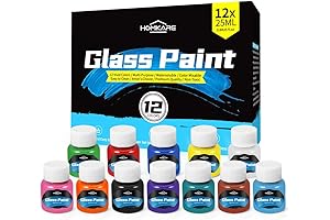 12 Colors Glass Paint for Versatile Glass Painting Delights