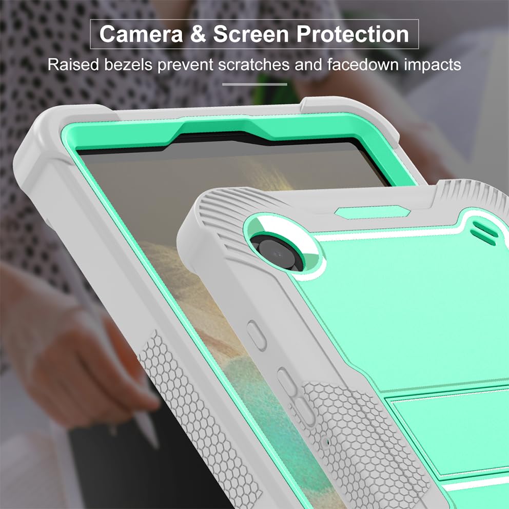 Image of ProElite Cover for Samsung Galaxy Tab A11 8.7 inch /A9 8.7 inch Case, Rugged Shockproof Heavy Duty Back Case Cover for Samsung Galaxy Tab A11 /A9 8.7 inch, Mint Grey