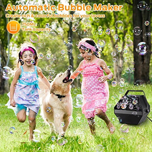 Theefun Bubble Machine: 800+ Bubbles Per Minute Bubble Maker For Toddlers Kids, Portable Plug-In Bubble Blower For Party Wedding Camping-Professional Automatic Bubble Machine For Indoor & Outdoor Use #TOP2