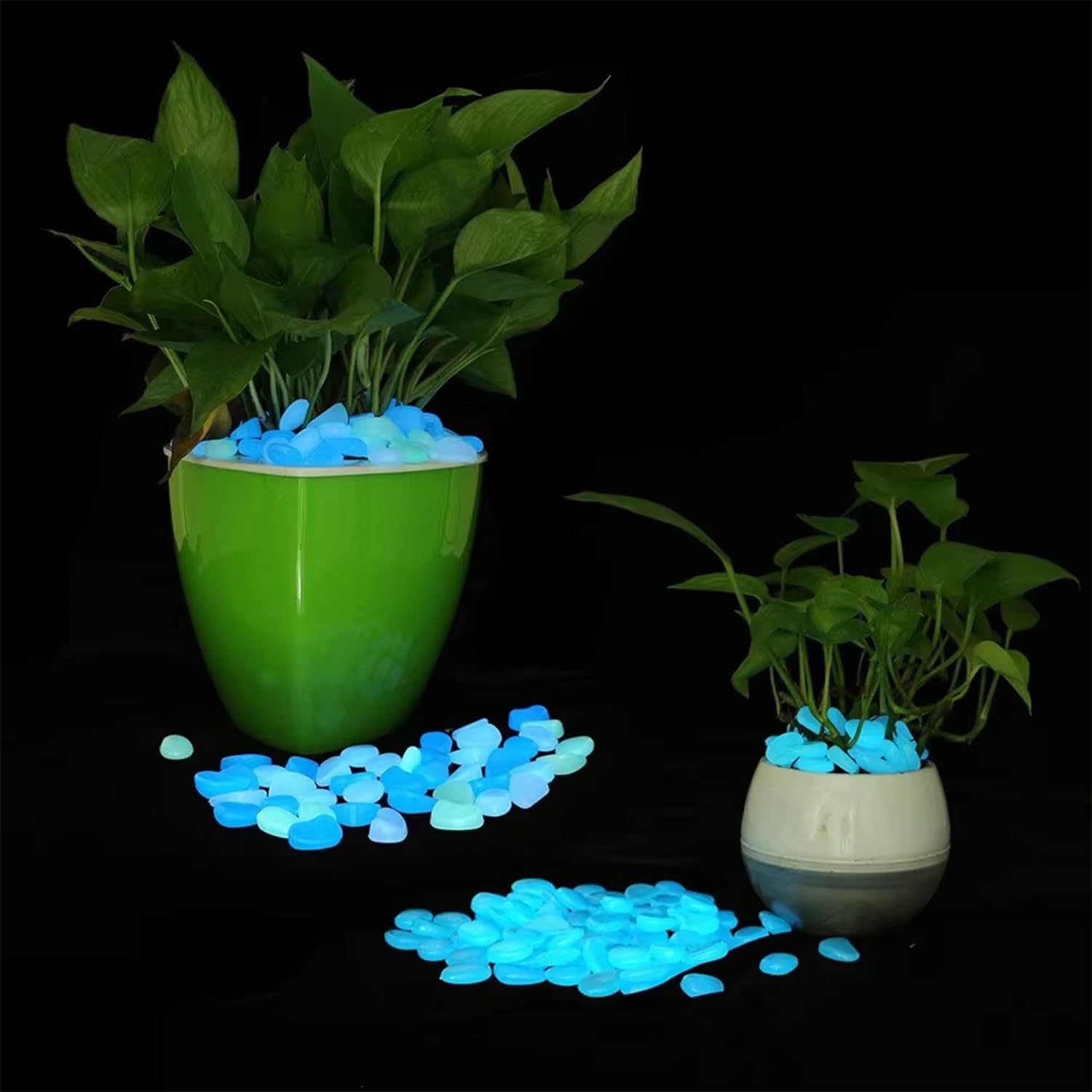 400 Pezzi Pietre Decorative Luminescenti per Giardino, Pietre Luminosi, Sassi Decorativi, Pietre Luminose da Giardino, per Sentieri, Decorazioni Esterne, Acquario, Vasi, Prato, Giardino