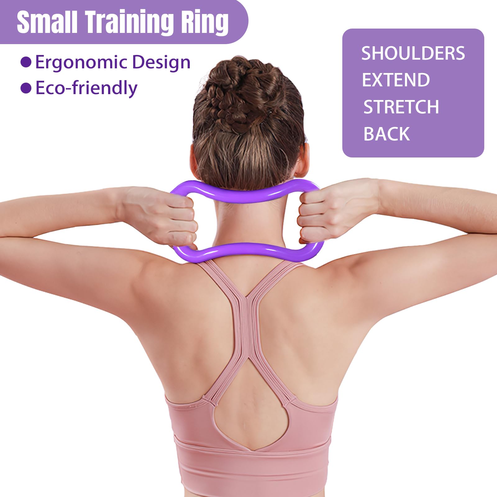 Ensemble d'anneaux de Pilates, Incluant Ballons de Yoga, Sangles de Yoga et Bandes de Fitness, Accessoires de Gymnastique Portables pour La Maison, Idéal pour la Maison et Le Studio