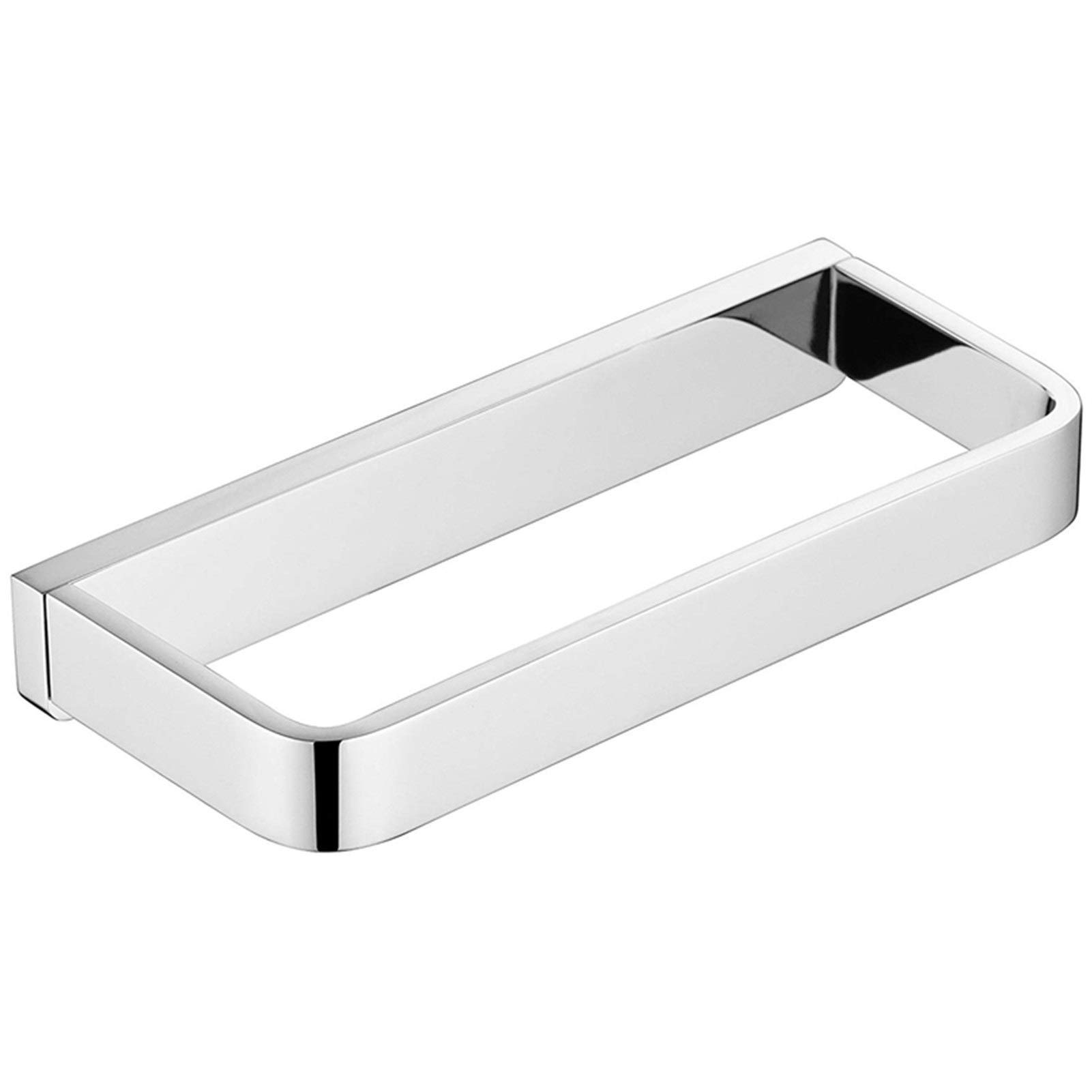 Towel Bars Towel Ring Frame Solid Brass Polished Chrome Surface Bathroom Square Accessories Wall-Mounted Towel Rack Wall Hanging Towel rack