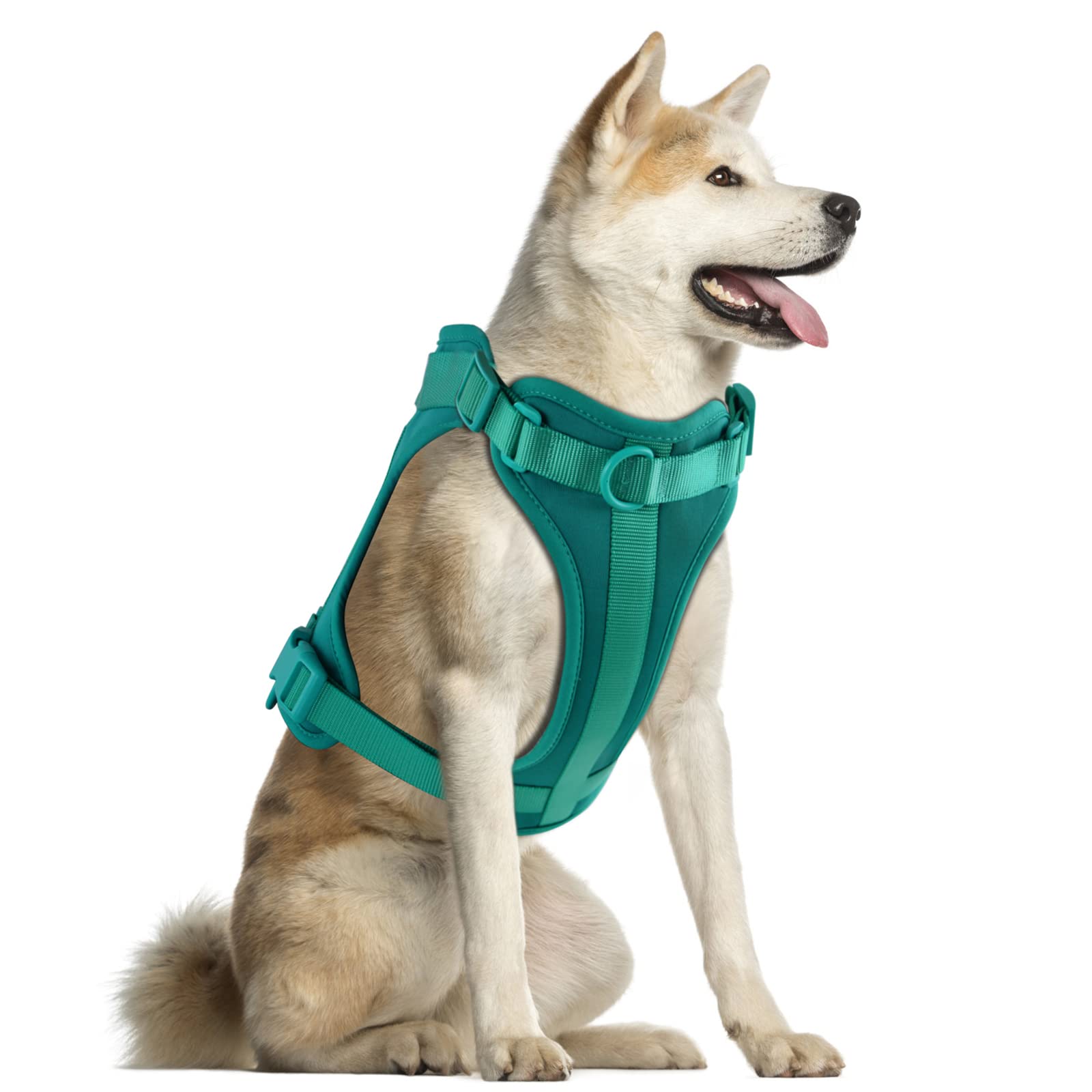 Wisedog No Pull Lightweight Dog Vest Harness with Soft and Comfortable Cushion, Breathable Mesh, for Small Medium Large Dogs Walking (L(Neck: 16.15"-