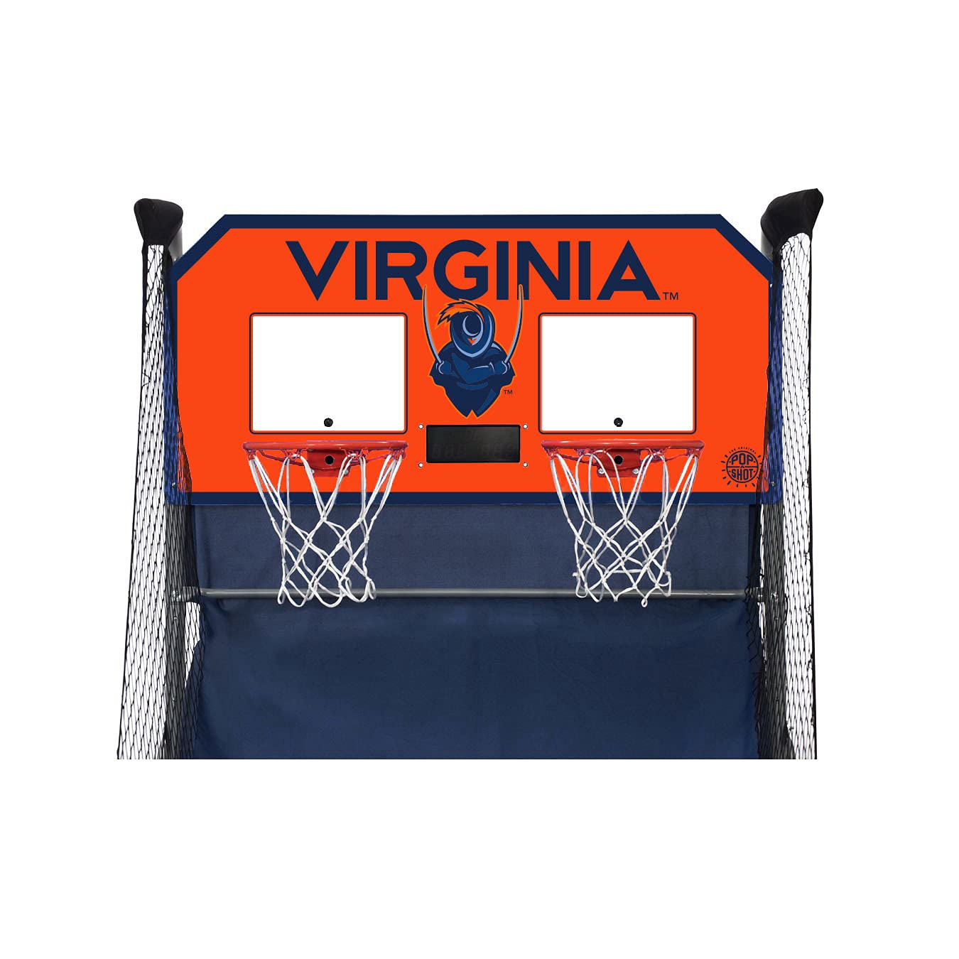 Pop-A-Shot - Home Dual Shot with Virginia Cavaliers NCAA Graphics l Sensor Scoring l 16 Game Modes l 7 Balls l Foldable Storage l for All NCAA Fans