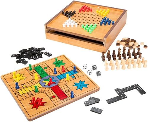 Set de juegos 7 en 1 con ajedrez, ludo, damas chinas y más