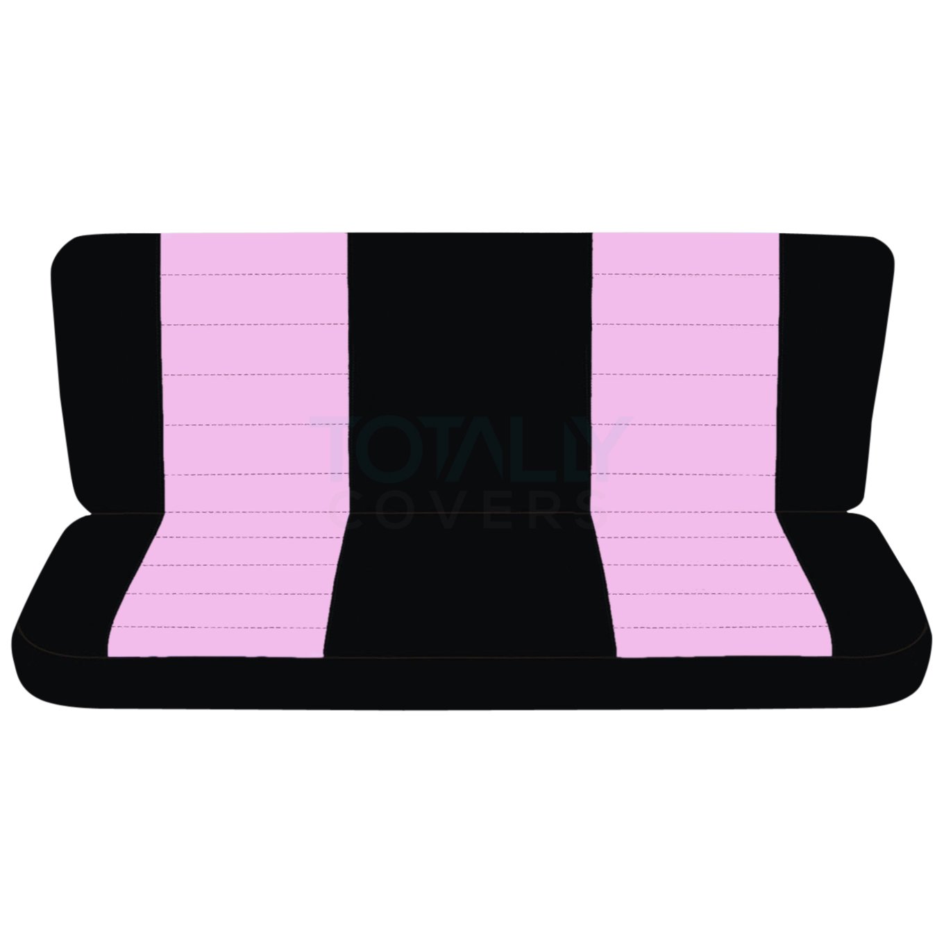 Totally Covers Compatible with 1997-2003 Ford F-150 Super Cab Two-Tone Truck Seat Covers (Rear 40/60 Split Bench): Black & Cute Pink (21 Colors) F-Series Extended F150 Back