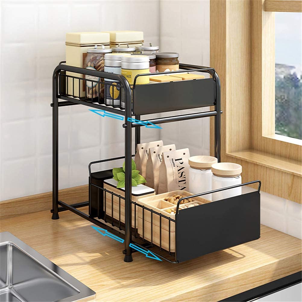 Buy 2Tier Under Sink Organizers and Storage,ShowTop Countertop Sliding